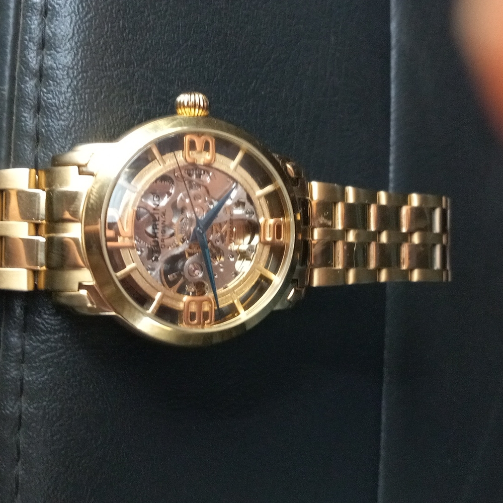 Stührling Original Automatic Gold Watch